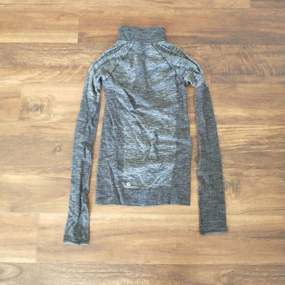 Lululemon Swiftly Wool 1/2 Zip Black/gray 4 - Picture 3 of 3